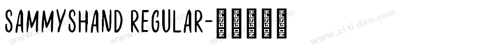 SammysHand Regular字体转换